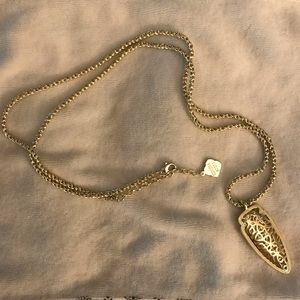 Kendra Scott never worn gold long necklace